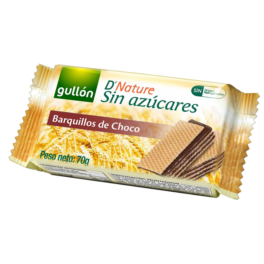 Gullón Barquillos de Choco sin Azúcar 70 g