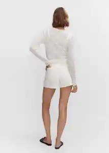 Short Clea Off White Talla 42 Mujer Mango