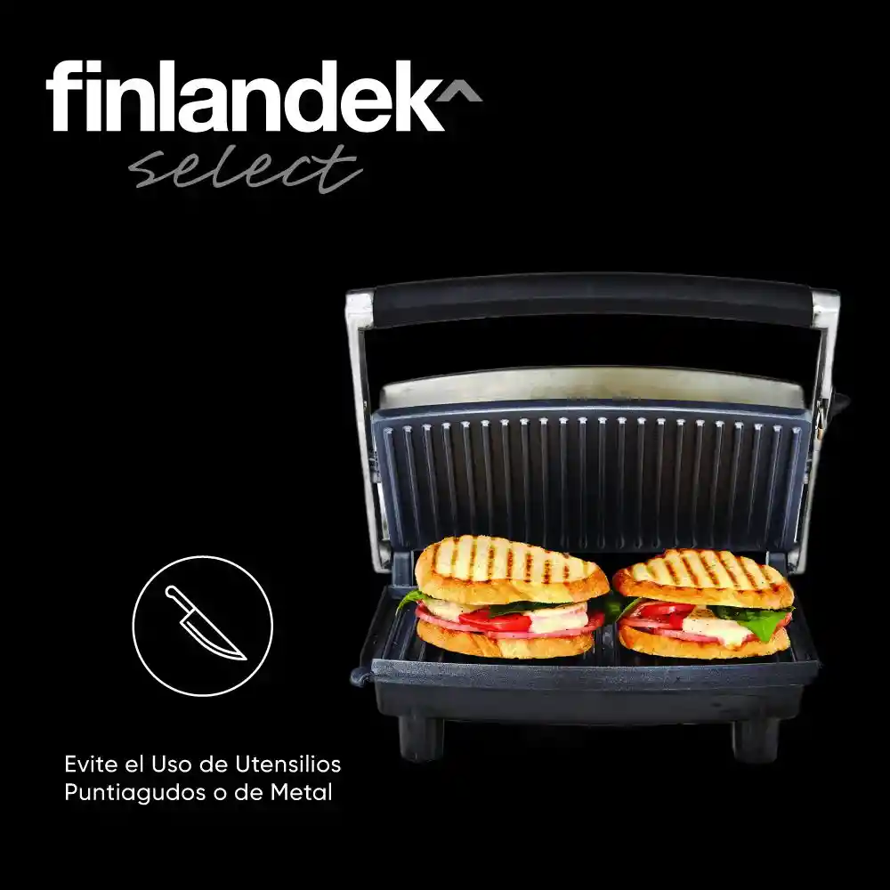 Finlandek Parrilla Panini 2 Porciones Select FI43529CO