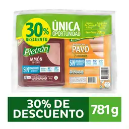 Pietran Oferta Jamón Estandar + Salchicha Pavo X 431 G