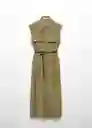 Vestido Casino Khaki Talla L Mujer Mango