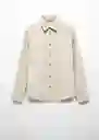 Camisa Jay Beige Talla M Hombre Mango