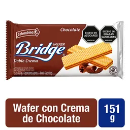 Bridge Galletas Wafer Doble Crema Sabor a Chocolate