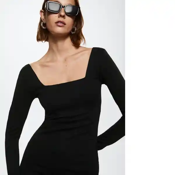 Vestido Aina Negro Talla Xs Mujer Mango