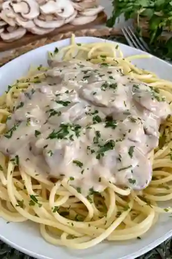 Pastas con champiñones