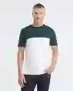 Block Contras T-shirt M/c Verde Galloway Ultraoscuro Talla S Hombre Chevignon