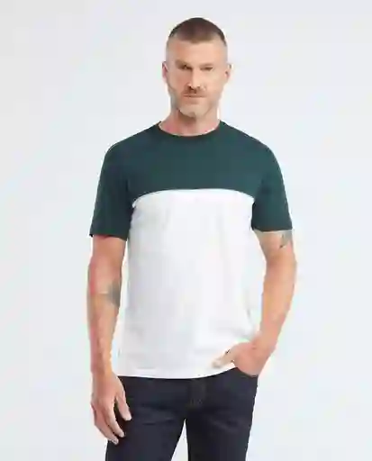 Block Contras T-shirt M/c Verde Galloway Ultraoscuro Talla S Hombre Chevignon