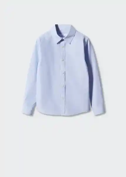 Camisa Valentin Celeste Talla 07 Niños Mango