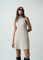 Vestido Mujer Crudo Ballueca Claro Talla S 572G070 Naf Naf