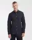 Camisa Premium Dobby Azul Colonial Ultraoscuro Talla L Chevignon