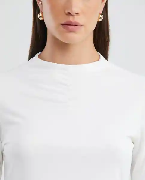 Camiseta Longsleeve Top Blanco 0 Claro Talla M Mujer Chevignon