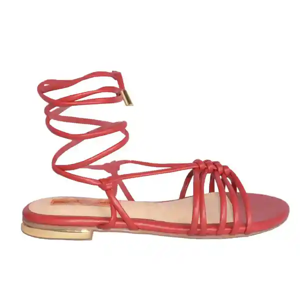 Sandalias Plana Ohio Rojo Talla 38