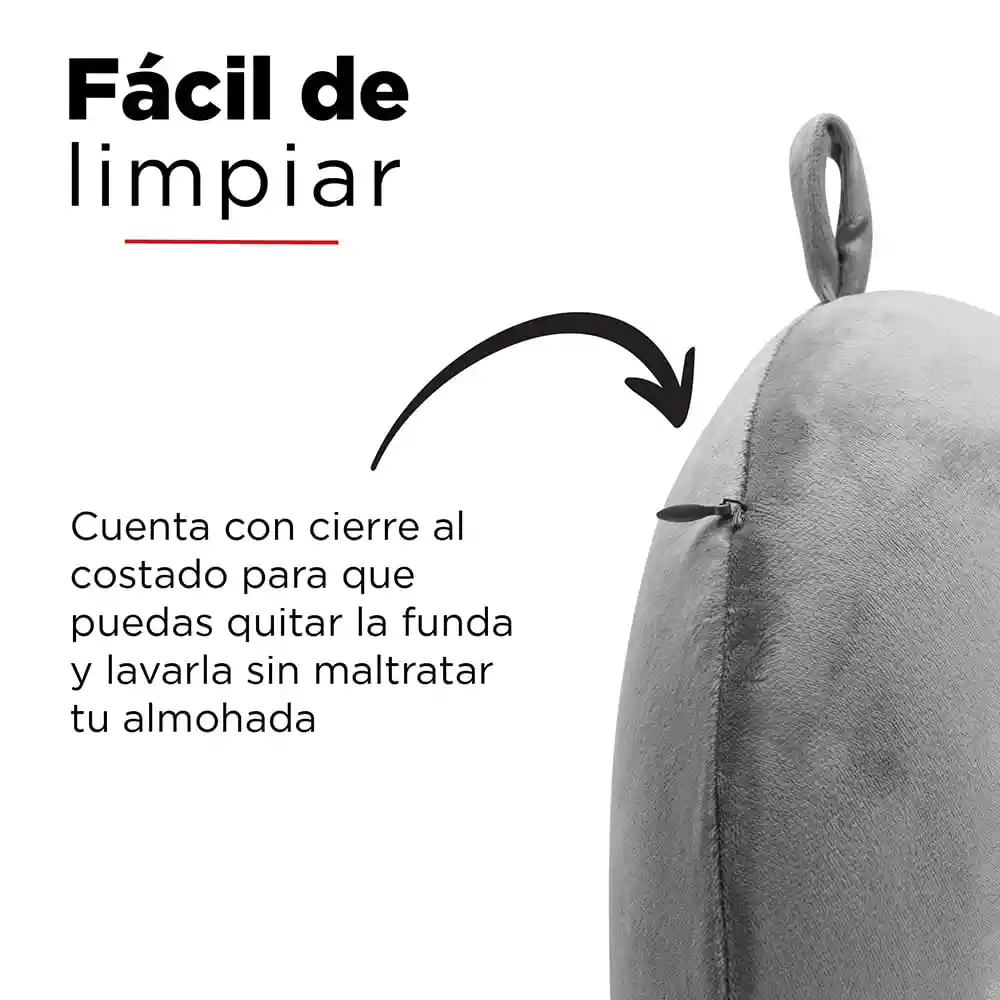 Miniso Cojín Para Cuello de Memory Gris Oscuro 30 x 30 x 9 cm