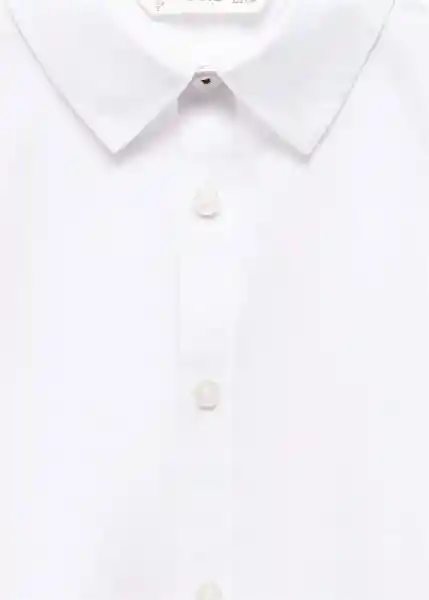 Camisa Popelin Blanco Talla 13 Niños Mango