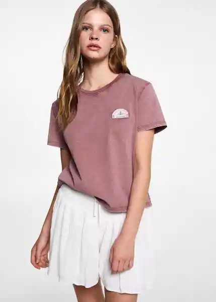 Camiseta Patchy Rosa Pastel Talla 18 Teen Niñas Mango