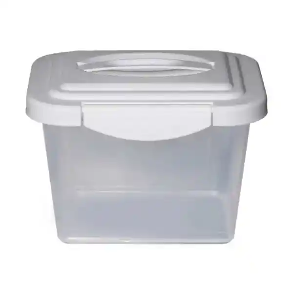 Krea Caja Organizadora Transparent Tapa Blanca 2C 4.5 L