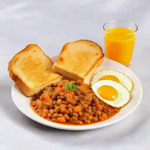 Combo calentado de lentejas