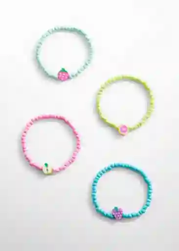Pulsera Frutasb Rosa Talla 99 Niña Mango