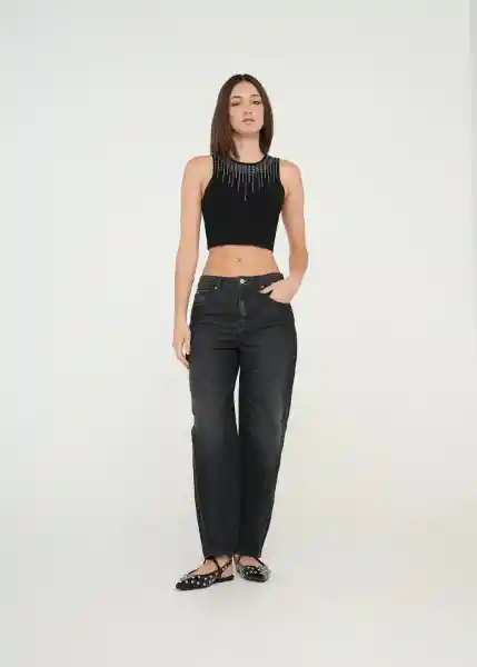 Tejido Mujer Negro Puro Ultraoscuro Talla S 489g017 Naf Naf