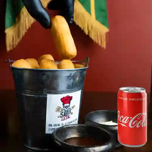 Servicio de Palitos de Queso +Cocacola Org 235ML