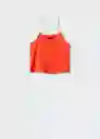 Top Rachel Coral Talla 27 Mujer Mango