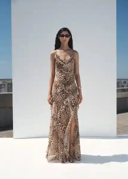 Vestido Livia Crudo Talla XS Mujer Mango