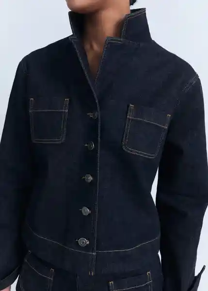 Chaqueta Livia Tejano Soft Talla L Mujer Mango