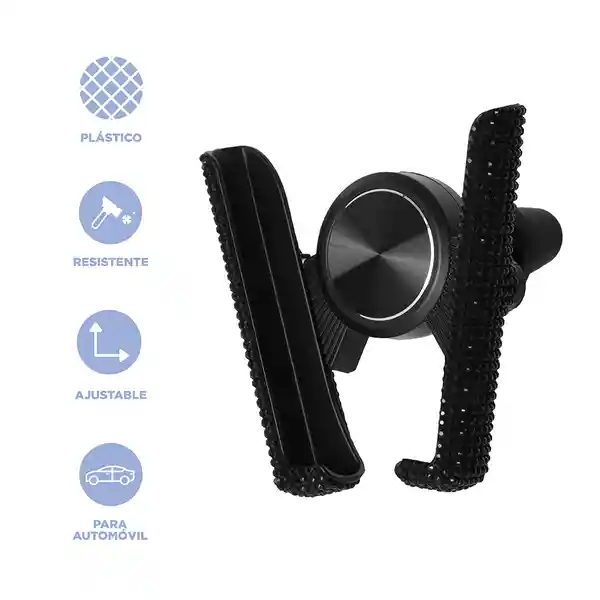 Soporte de Coche Para Celular Diamond Like Negro Miniso