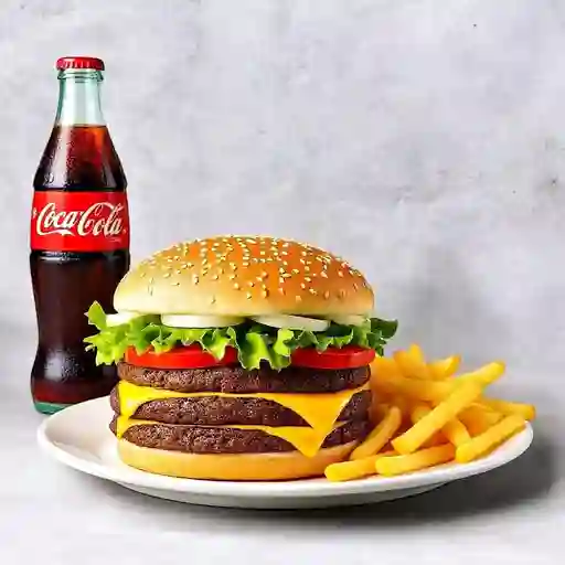 Combo burger triple + cocacola orig400ml