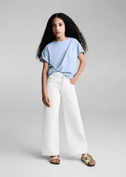 Camiseta Jimmy Celeste Talla 08 Niños Mango