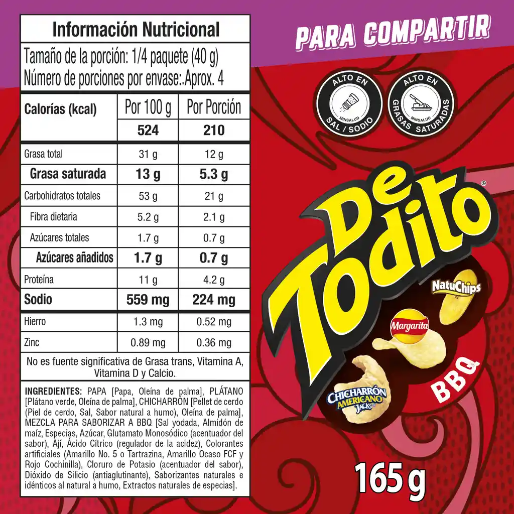 De Todito Pasabocas Mix Sabor BBQ