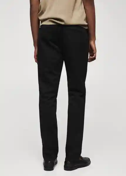 Pantalón Borne Negro Talla 46 Hombre Mango