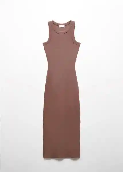 Vestido Dalia Marrón Talla 21 Niñas Mango