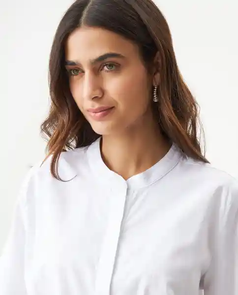 Camisa Cropped Oxford Blanco 0 Claro Talla S Chevignon