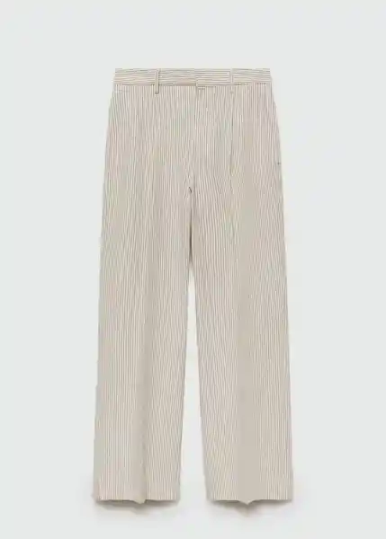 Pantalón Celia Crudo Talla 36 Mujer Mango