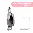 Bolso Crossbody Con Dos Bolsas al Frente Gris Claro Serie Miniso