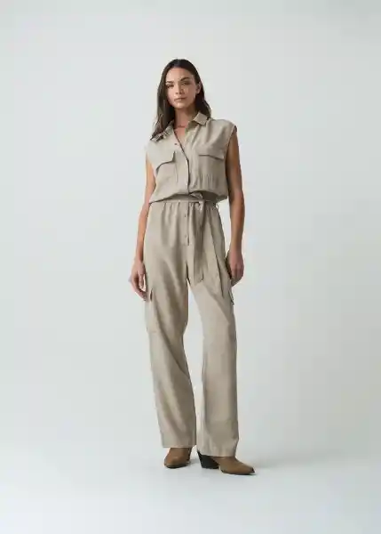 Enterizo Nanis Gris Aluminio Claro Talla M 562G380 Naf Naf