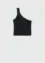 Top Corali Negro Talla L Mujer Mango