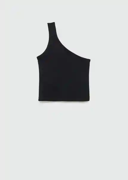 Top Corali Negro Talla L Mujer Mango