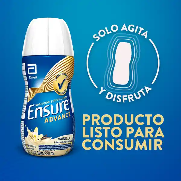 Ensure Advance Vainilla Con Proteína + Hmb Líquido Caja x 6 Und