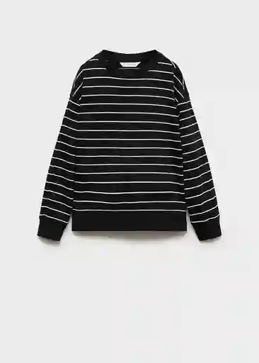 Sudadera Stripes7 Negro Talla 12 Niños Mango