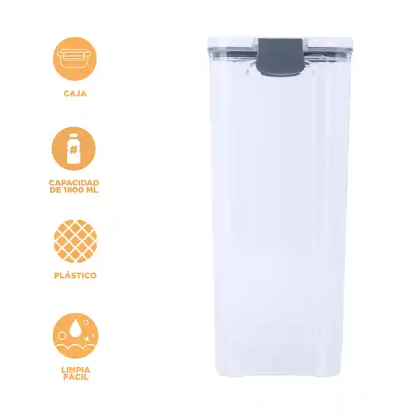 Contenedor de Alimentos Pet Cuadrada 1800 mL Miniso