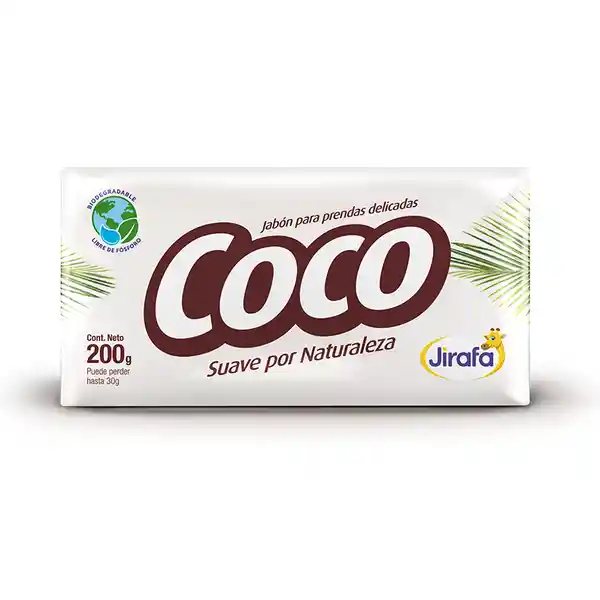 Jirafa Jabón en Barra Coco para Prendas Delicadas