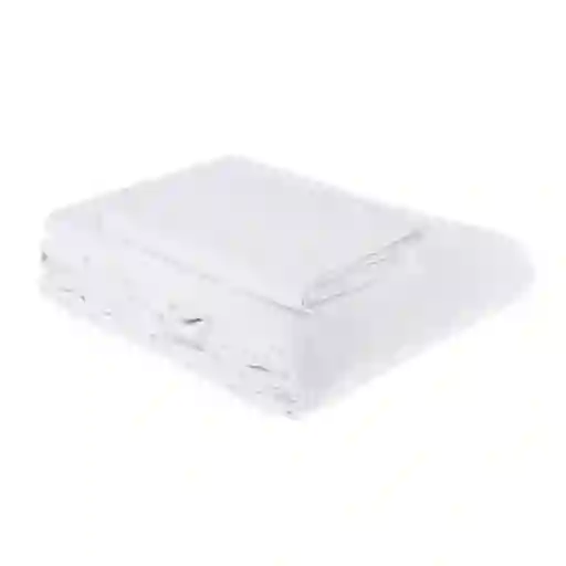 Distrihogar Juego de Cama Sencillo Blanco Básico 150 Hilos