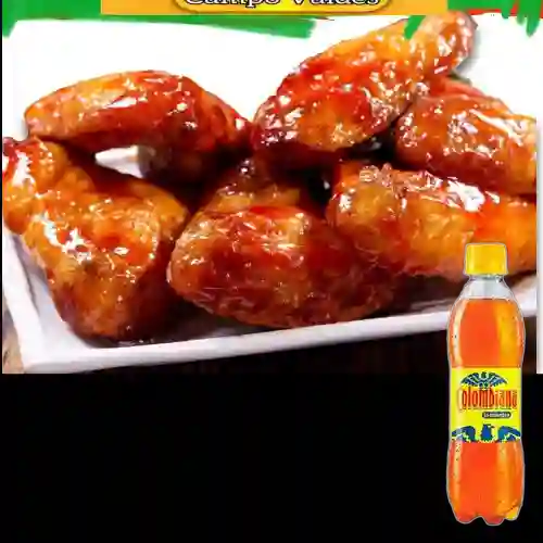 Combo Alitas Bbq + Colombiana 250 ml