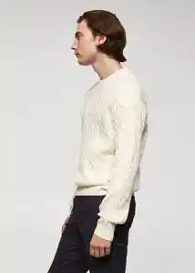 Buzo Jersey Ybarre Off White Talla XXL Hombre Mango