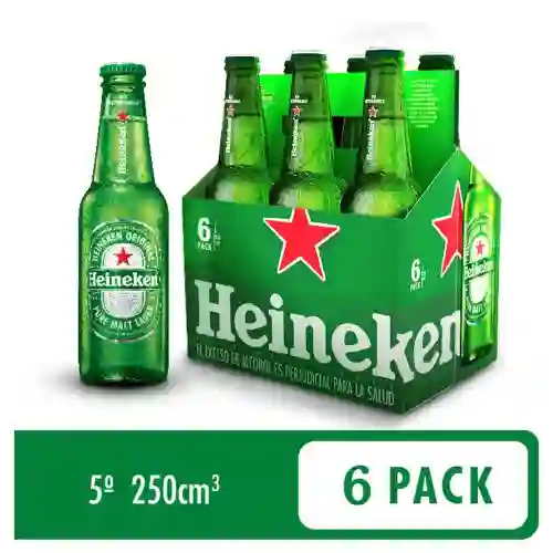 Six Pack Heineken 250 ml Botella