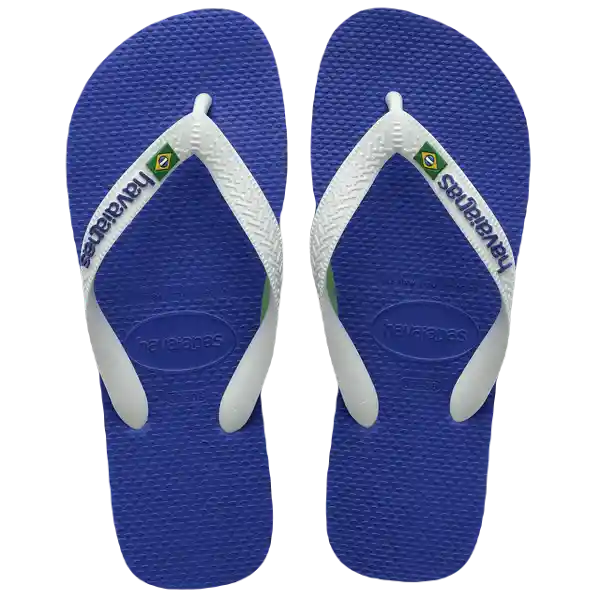 Sandalias Brasil Logo Azul Naval Talla 38 4110850 Havaianas