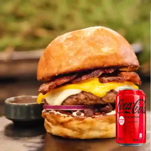 Combo Hamburguesa Escarabajo +Cocacola S/az 330ML