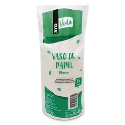 Aro Vaso de Papel Vida Blanco 7 oz